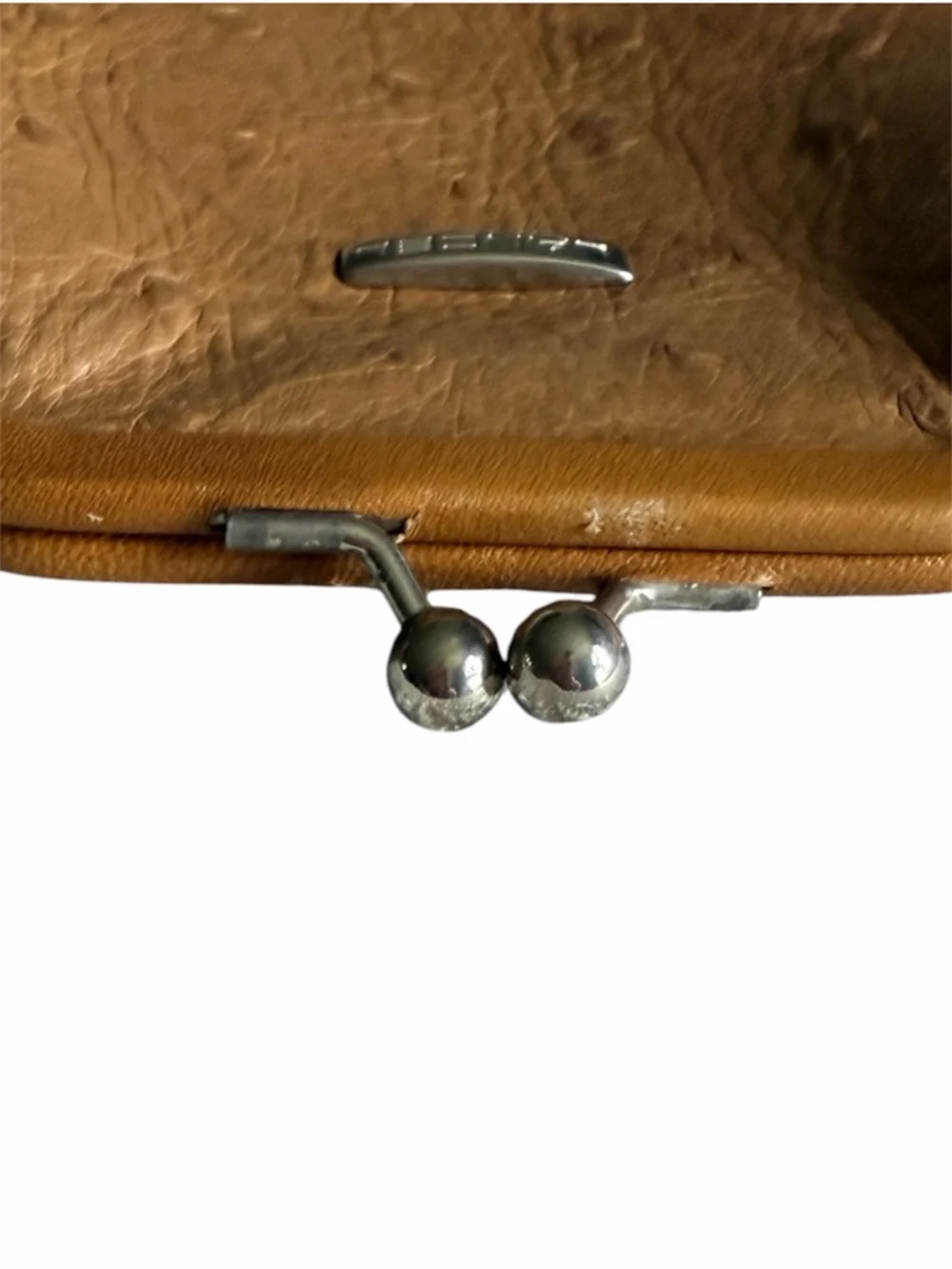 Vintage Lancel Kiss Lock Leather Change Purse